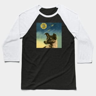 Laika, first space dog — Soviet vintage space poster Baseball T-Shirt